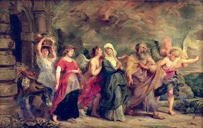 La familia de Lot dejando Sodoma, 1625 de Peter Paul Rubens